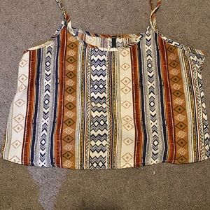 Multi color cropped satin cami